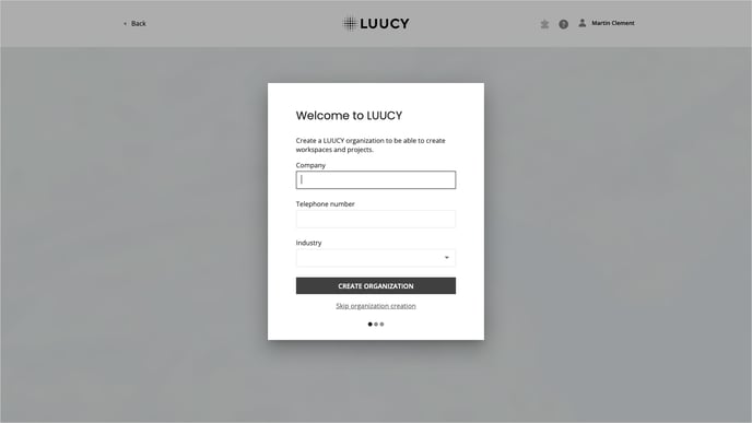 Create LUUCY organization