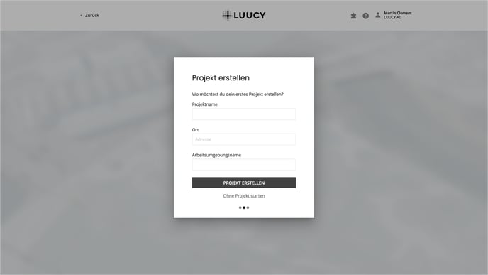LUUCY Projekt erstellen